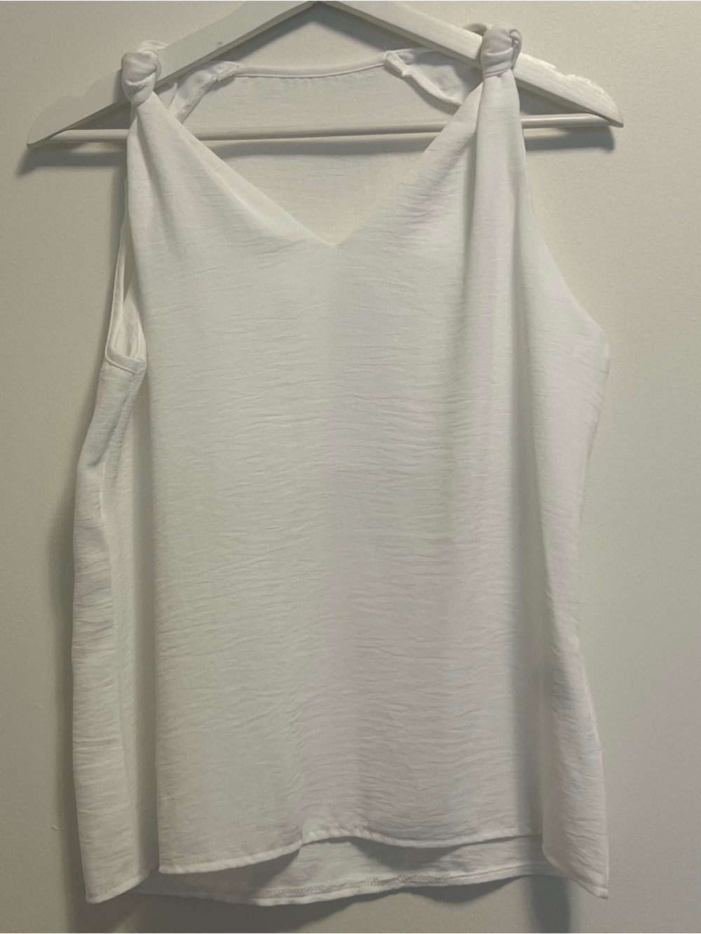 White V-Neck Knot Strap Camisole Tank Top | Summer Cami | Workwear
